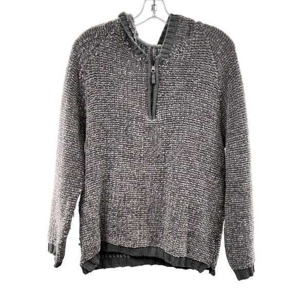 Carbon 2 Cobalt Women's Textured Hoodie 1/4 Zip Gray Size Medium - Picture 1 of 8